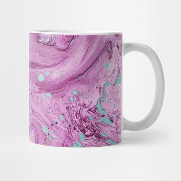 Marble Design Abstract Purple Geometric Silver Marbling by Studio Hues